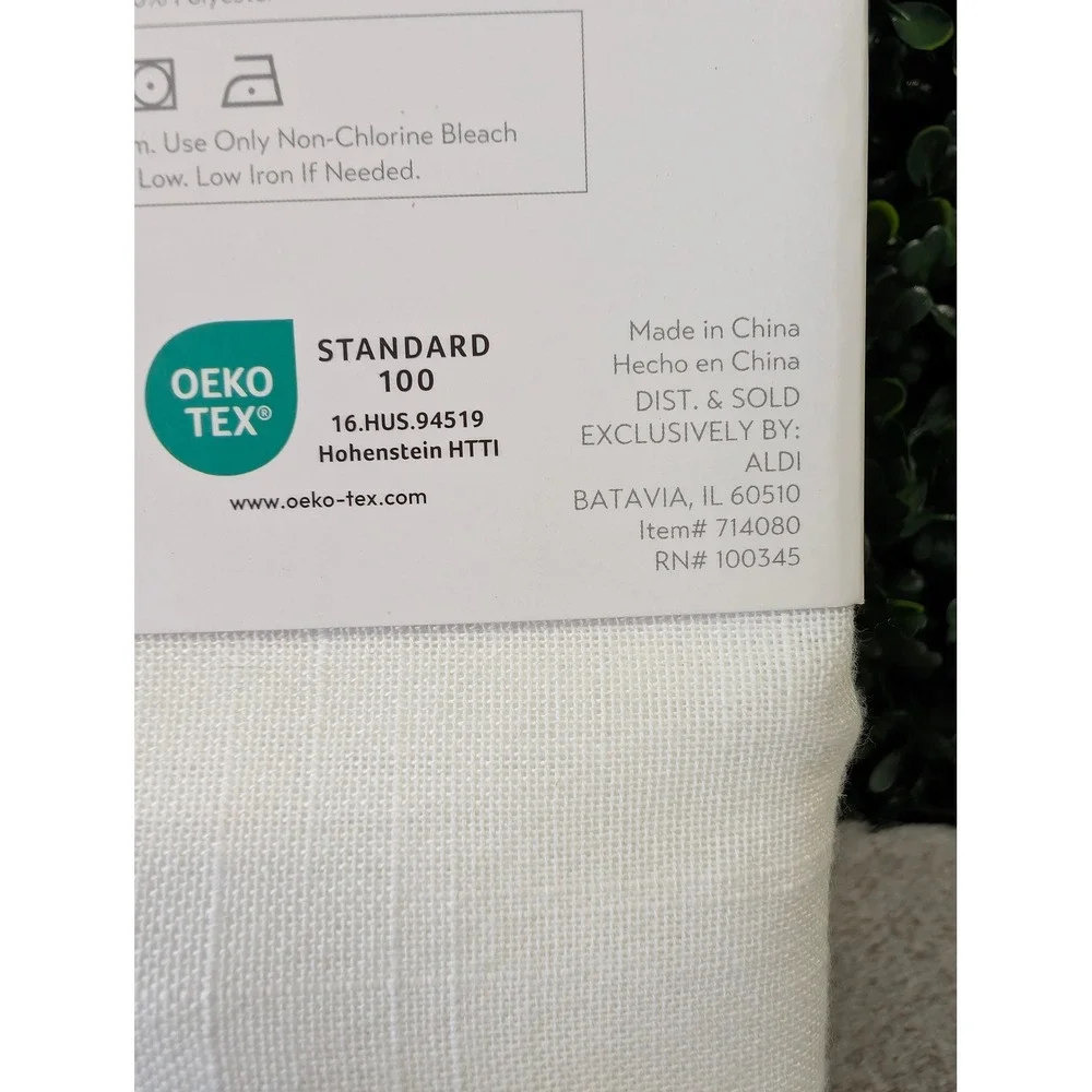 ALDI Kirkton House 6 Pack Napkins White American Flag Embroidered 17x17 NEW